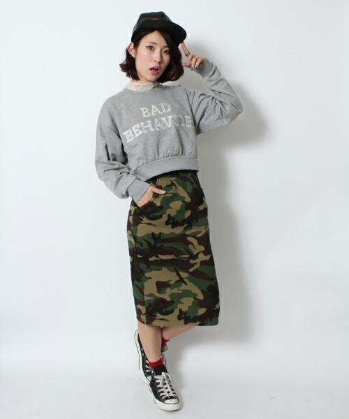 WEGO(ウィゴー)の「WEGO/スウェットペンシルスカート(スカート・レディース・ブラック/杢グレー/その他1/ブラック系その他/ネイビー・FREE)」の18枚目の写真