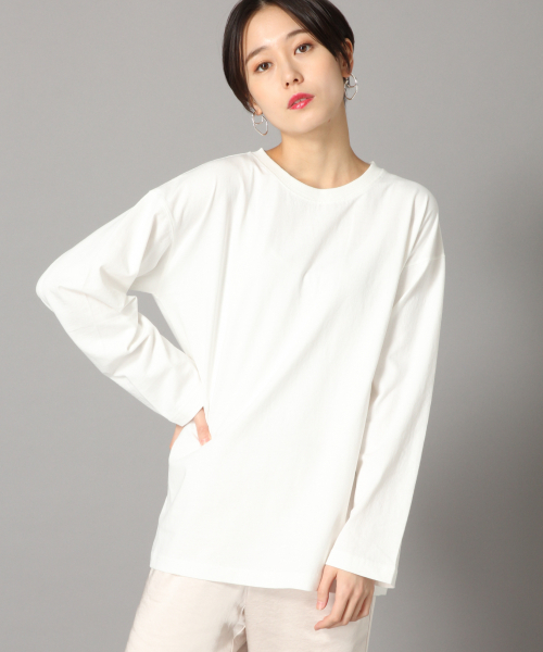 LOWRYS FARM（ローリーズファーム）の「ロンＴ　830708（Tシャツ/カットソー・レディース・ブラック/オフホワイト・FREE）」の2枚目の写真