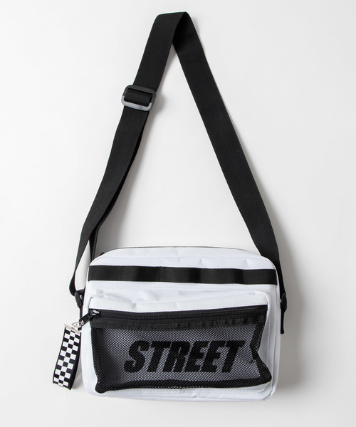 WEGO（ウィゴー）の「WEGO/メッシュポケットSTREETショルダーバッグ（ショルダーバッグ・レディース・ブラック/ピンク/その他1/ホワイト/グリーン系その他/ライトパープル・FREE）」の10枚目の写真