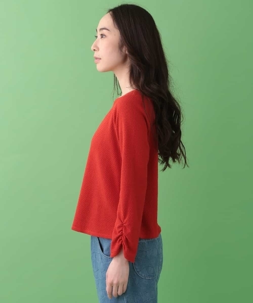 Jocomomola(ホコモモラ)の「Grano ハートネックカットソー(Tシャツ/カットソー・レディース・レッド/ブルー/ブラック・40)」の4枚目の写真