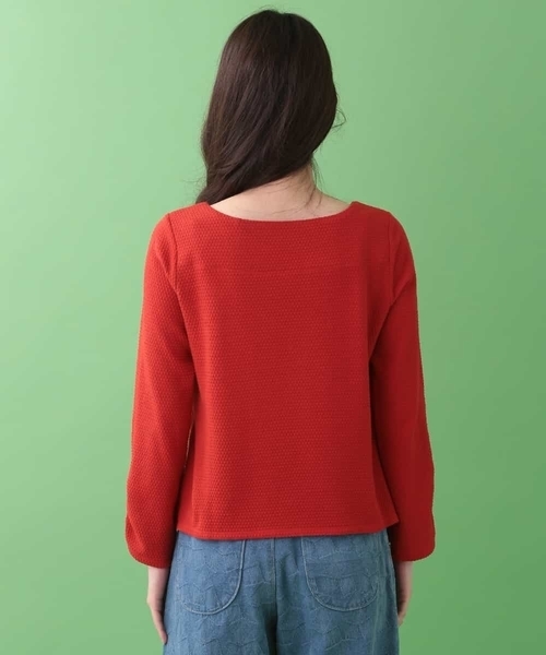 Jocomomola(ホコモモラ)の「Grano ハートネックカットソー(Tシャツ/カットソー・レディース・レッド/ブルー/ブラック・40)」の5枚目の写真