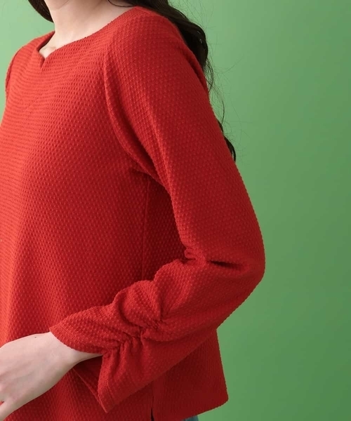 Jocomomola(ホコモモラ)の「Grano ハートネックカットソー(Tシャツ/カットソー・レディース・レッド/ブルー/ブラック・40)」の7枚目の写真