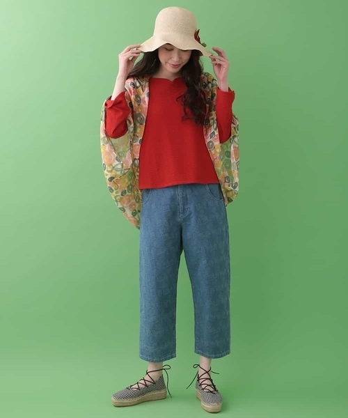 Jocomomola(ホコモモラ)の「Grano ハートネックカットソー(Tシャツ/カットソー・レディース・レッド/ブルー/ブラック・40)」の11枚目の写真