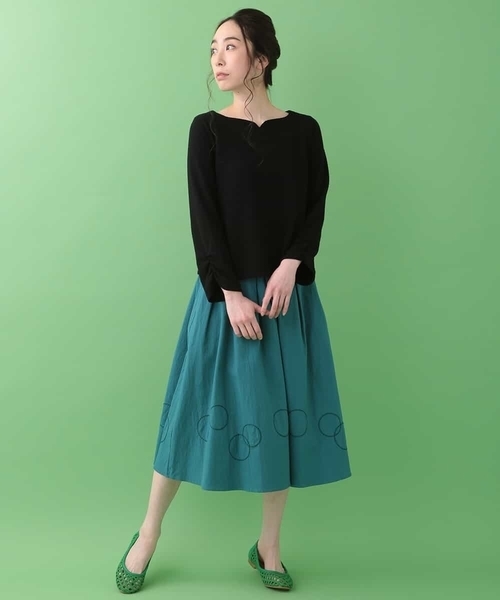 Jocomomola(ホコモモラ)の「Grano ハートネックカットソー(Tシャツ/カットソー・レディース・レッド/ブルー/ブラック・40)」の12枚目の写真