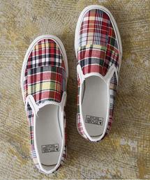 coen | マドラスチェックスリッポン(スニーカー)