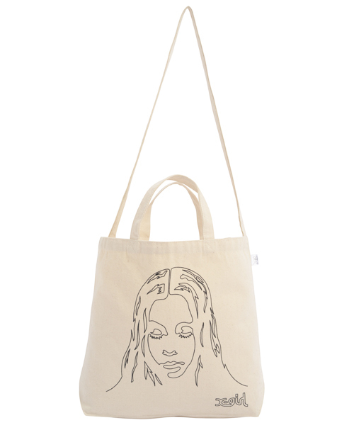 X-girl(エックスガール)の「FACE 2WAY BAG(ショルダーバッグ・レディース・ブラック/ゴールド・ONE SIZE)」の12枚目の写真