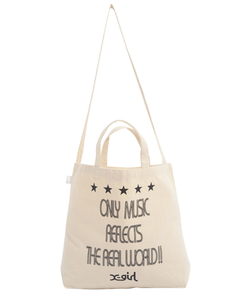 X-girl(エックスガール)の「FACE 2WAY BAG(ショルダーバッグ・レディース・ブラック/ゴールド・ONE SIZE)」の3枚目の写真