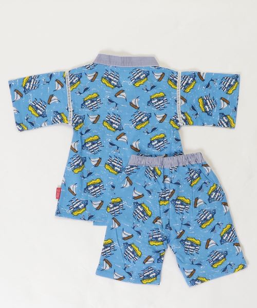 RAGMART（ラグマート）の「甚平（浴衣・キッズ・ブルー/グリーン・110cm/100cm/120cm/130cm）」の3枚目の写真