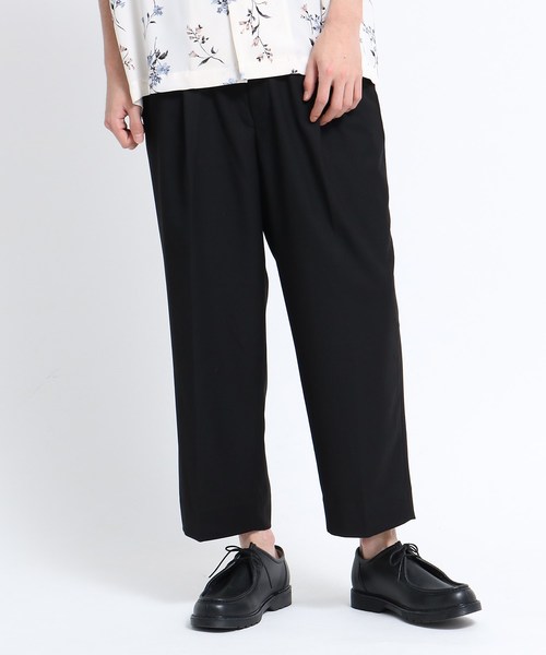 tk.TAKEO KIKUCHI(ティーケータケオキクチ)の「TRギャバ ストレッチワイドパンツ(その他パンツ・メンズ・ブラック/レンガ/グレー系4・01/02/03)」の2枚目の写真