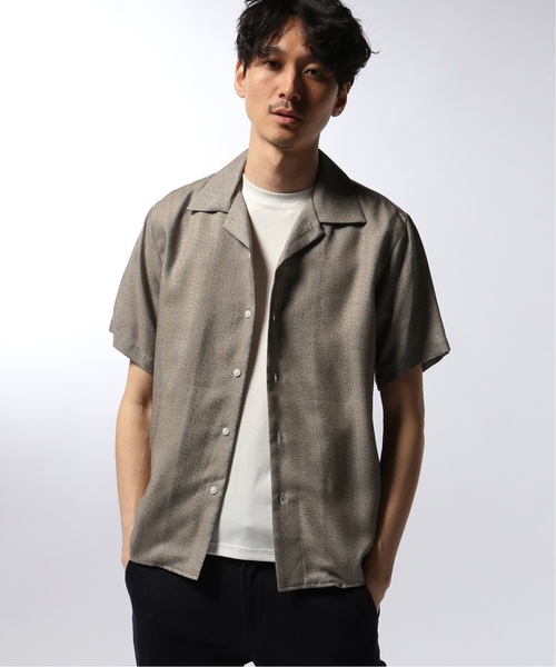 EDIFICE（エディフィス）の「アムンゼン オープンカラー ショートスリーブ シャツ（シャツ/ブラウス・メンズ・ネイビー/ブラック/ベージュ/ベージュ系その他/ダークブルー・48/44/46）」の2枚目の写真