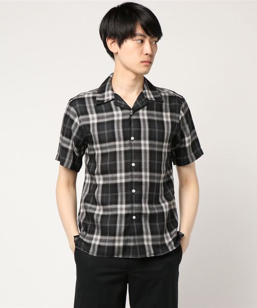 EDIFICE（エディフィス）の「アムンゼン オープンカラー ショートスリーブ シャツ（シャツ/ブラウス・メンズ・ネイビー/ブラック/ベージュ/ベージュ系その他/ダークブルー・48/44/46）」の8枚目の写真