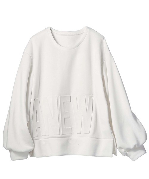 GeeRA(ジーラ)の「エンボスロゴスウェットトレーナー(スウェット・レディース・ブラック/オフホワイト・LARGE/MEDIUM/X-LARGE)」の7枚目の写真