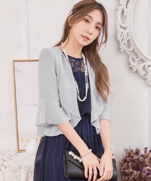 ボレロ 結婚式 長袖 大きいサイズ 入学式 ジャケット レディース フォーマル 大きい パーティードレス 親族 フォーマルボレロ 羽織物 袖付き ベージュ パーティーボレロ ボレロ 羽織