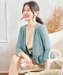 ボレロ 結婚式 長袖 大きいサイズ 入学式 ジャケット レディース フォーマル 大きい パーティードレス 親族 フォーマルボレロ 羽織物 袖付き ベージュ パーティーボレロ ボレロ 羽織