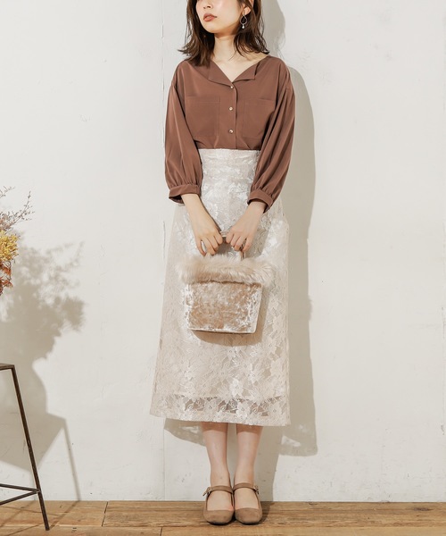 natural couture（ナチュラルクチュール）の「ベロア×ファートート（トートバッグ・レディース・ピンク/モカ/グレイッシュベージュ・FREE）」の15枚目の写真