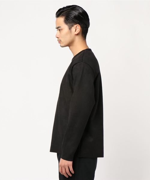 ADAM ET ROPE'(アダムエロペ)の「スウエードダンボール プルオーバー(Tシャツ/カットソー・メンズ・ブラック/グレー系その他・LL/M/L)」の4枚目の写真