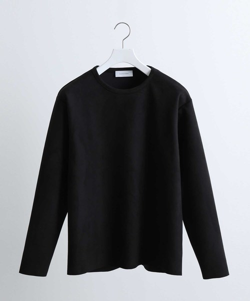 ADAM ET ROPE'(アダムエロペ)の「スウエードダンボール プルオーバー(Tシャツ/カットソー・メンズ・ブラック/グレー系その他・LL/M/L)」の2枚目の写真