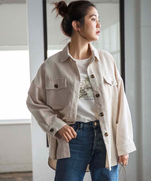 GeeRA(ジーラ)の「コーデュロイCPOジャケット(その他アウター・レディース・ベージュ/ブラウン/ブルー・MEDIUM/LARGE/X-LARGE)」の12枚目の写真