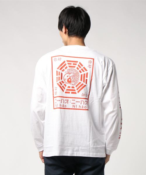 WEGO（ウィゴー）の「WEGO/ニーハオプリントロンT（Tシャツ/カットソー・メンズ・パープル/レッド/パープル系その他・SMALL/MEDIUM/LARGE）」の18枚目の写真