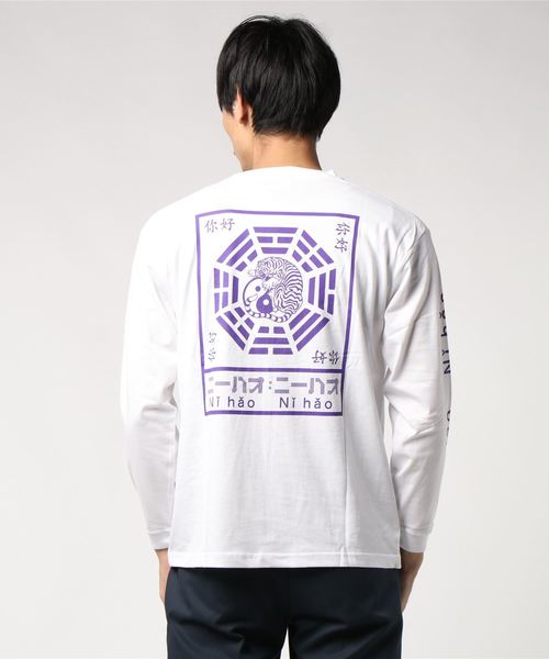 WEGO（ウィゴー）の「WEGO/ニーハオプリントロンT（Tシャツ/カットソー・メンズ・パープル/レッド/パープル系その他・SMALL/MEDIUM/LARGE）」の17枚目の写真