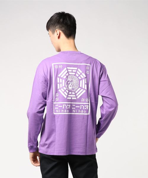 WEGO（ウィゴー）の「WEGO/ニーハオプリントロンT（Tシャツ/カットソー・メンズ・パープル/レッド/パープル系その他・SMALL/MEDIUM/LARGE）」の16枚目の写真