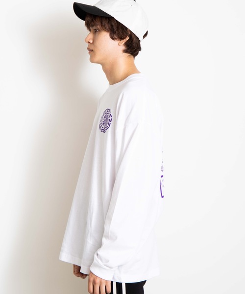 WEGO（ウィゴー）の「WEGO/ニーハオプリントロンT（Tシャツ/カットソー・メンズ・パープル/レッド/パープル系その他・SMALL/MEDIUM/LARGE）」の4枚目の写真