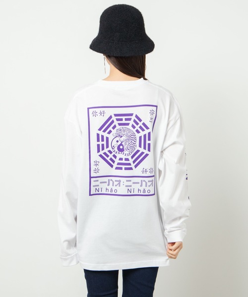 WEGO（ウィゴー）の「WEGO/ニーハオプリントロンT（Tシャツ/カットソー・メンズ・パープル/レッド/パープル系その他・SMALL/MEDIUM/LARGE）」の20枚目の写真