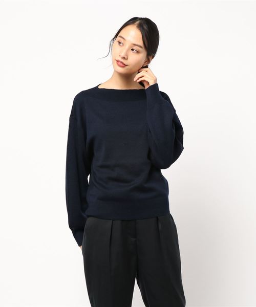 Te chichi(テチチ)の「ミラノリブドルマンプルオーバー(ニット/セーター)」|ネイビー