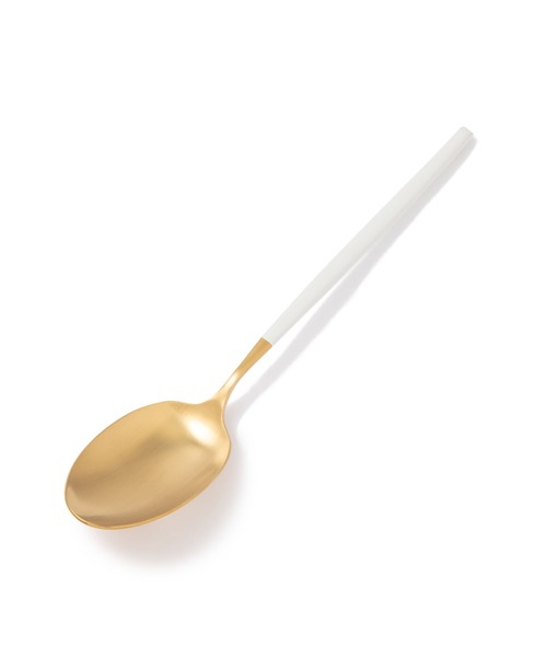 Francfranc(フランフラン)の「ヴェレ ディナースプーン ゴールド×ホワイト(カトラリー・レディース・ゴールド・FREE)」の1枚目の写真