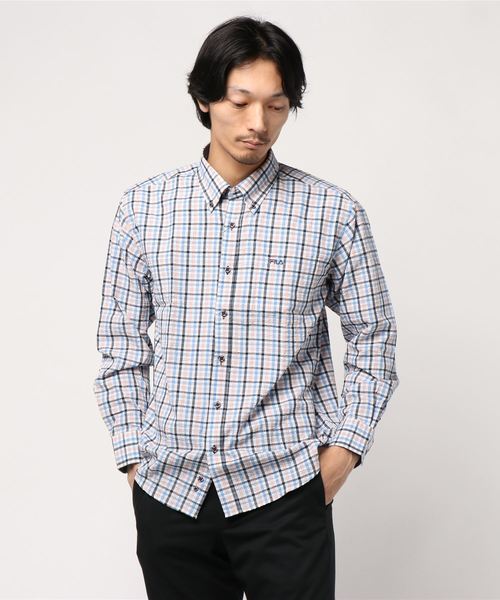 FILA(フィラ)の「【FILA/フィラ】リップルチェックBDシャツ(シャツ/ブラウス・メンズ・サックスブルー/ブラック/イエロー/グリーン・M/L/LL)」の10枚目の写真