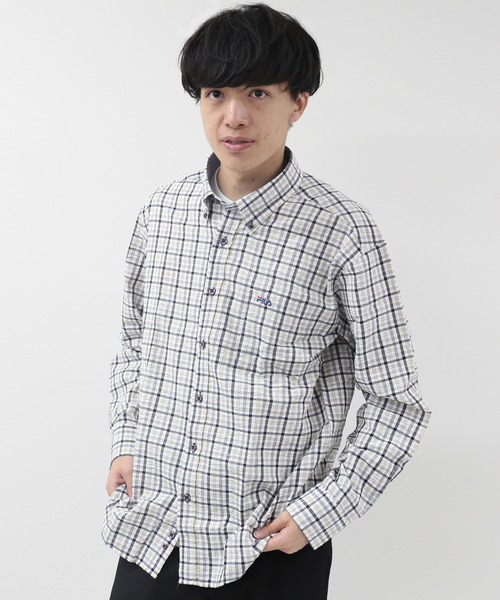 FILA(フィラ)の「【FILA/フィラ】リップルチェックBDシャツ(シャツ/ブラウス・メンズ・サックスブルー/ブラック/イエロー/グリーン・M/L/LL)」の14枚目の写真