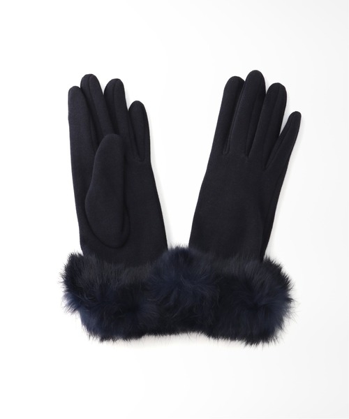 Sergio De Rosa（セルジオデローザ）の「【SERGIO DE ROSA / セルジオデローザ】rabbit fur glove（手袋・レディース・チャコールグレー/ブラック/ネイビー・FREE）」の3枚目の写真