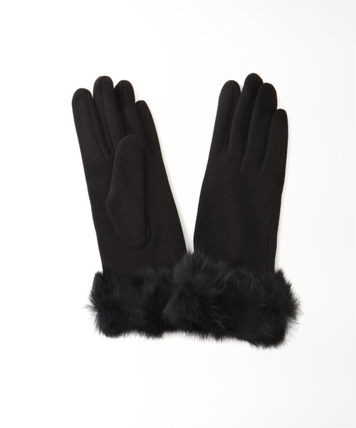 Sergio De Rosa（セルジオデローザ）の「【SERGIO DE ROSA / セルジオデローザ】rabbit fur glove（手袋・レディース・チャコールグレー/ブラック/ネイビー・FREE）」の2枚目の写真