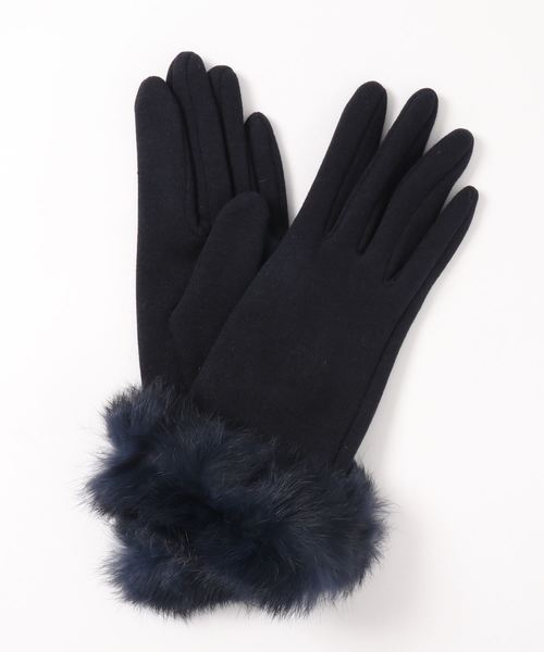 Sergio De Rosa（セルジオデローザ）の「【SERGIO DE ROSA / セルジオデローザ】rabbit fur glove（手袋・レディース・チャコールグレー/ブラック/ネイビー・FREE）」の11枚目の写真