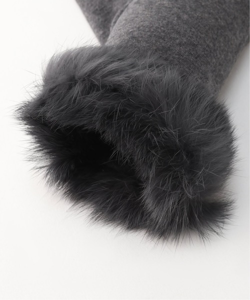 Sergio De Rosa（セルジオデローザ）の「【SERGIO DE ROSA / セルジオデローザ】rabbit fur glove（手袋・レディース・チャコールグレー/ブラック/ネイビー・FREE）」の6枚目の写真