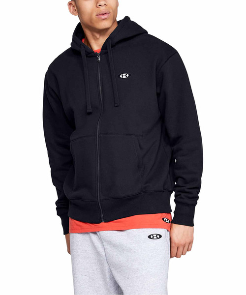 UNDER ARMOUR(アンダーアーマー)の「UA オリジネイト フリース フルジップ(トレーニング/パーカー/MEN)(パーカー・メンズ・レッド系その他/ライトグレー/ブラック×ブラック/カーキ・SM/MD/XXL/XL/LG)」の2枚目の写真