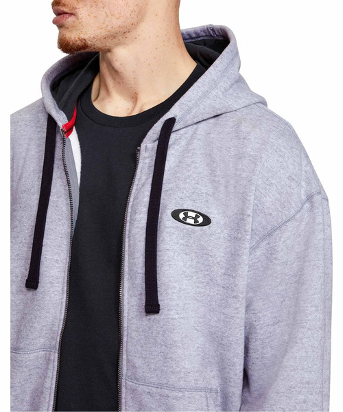 UNDER ARMOUR(アンダーアーマー)の「UA オリジネイト フリース フルジップ(トレーニング/パーカー/MEN)(パーカー・メンズ・レッド系その他/ライトグレー/ブラック×ブラック/カーキ・SM/MD/XXL/XL/LG)」の20枚目の写真