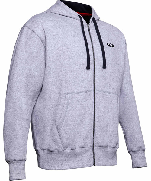UNDER ARMOUR(アンダーアーマー)の「UA オリジネイト フリース フルジップ(トレーニング/パーカー/MEN)(パーカー・メンズ・レッド系その他/ライトグレー/ブラック×ブラック/カーキ・SM/MD/XXL/XL/LG)」の6枚目の写真