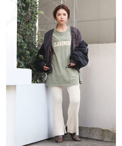 Ungrid(アングリッド)の「シルク混リブニットフレアパンツ(その他パンツ・レディース・ダークブラウン/アイボリー・FREE)」の13枚目の写真