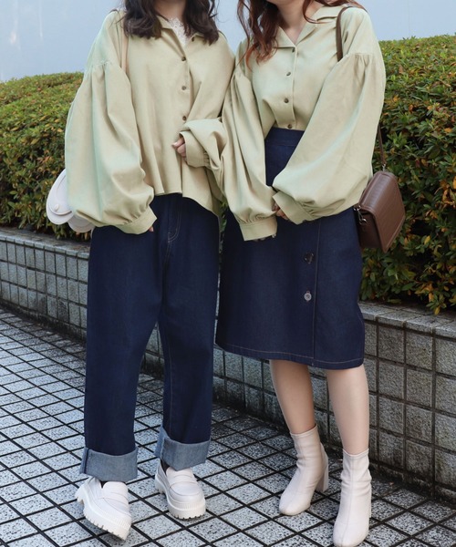 PairPair（ペアペア）の「スモークカラー袖ボリュームブラウス（シャツ/ブラウス・レディース・ライトグリーン/アイボリー/その他/モカ・FREE）」の15枚目の写真