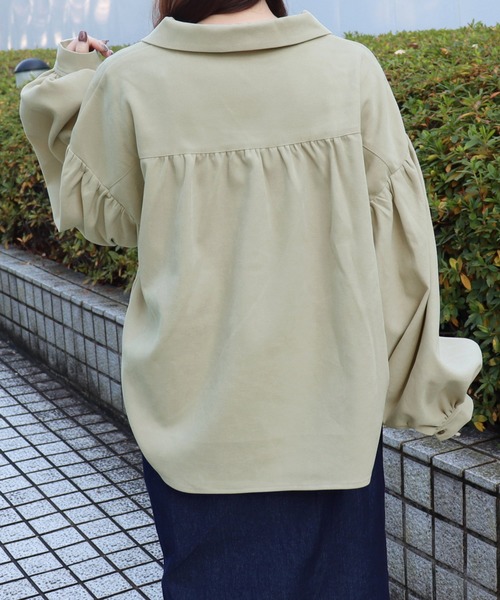 PairPair（ペアペア）の「スモークカラー袖ボリュームブラウス（シャツ/ブラウス・レディース・ライトグリーン/アイボリー/その他/モカ・FREE）」の12枚目の写真