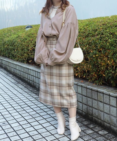 PairPair（ペアペア）の「スモークカラー袖ボリュームブラウス（シャツ/ブラウス・レディース・ライトグリーン/アイボリー/その他/モカ・FREE）」の16枚目の写真