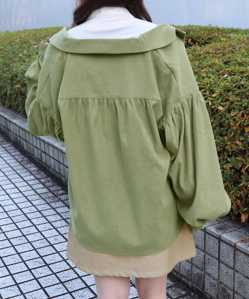 PairPair（ペアペア）の「スモークカラー袖ボリュームブラウス（シャツ/ブラウス・レディース・ライトグリーン/アイボリー/その他/モカ・FREE）」の13枚目の写真