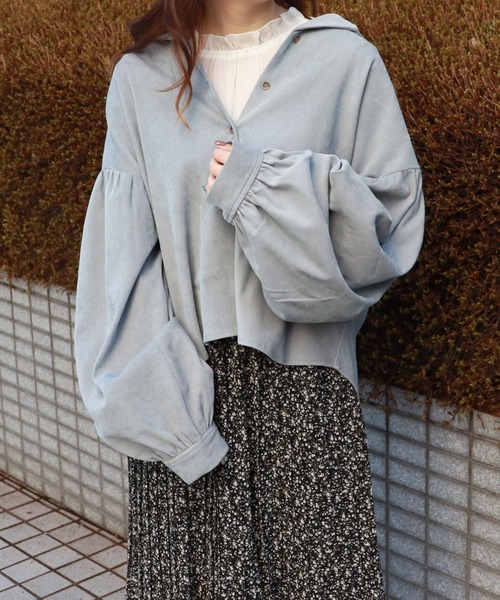 PairPair（ペアペア）の「スモークカラー袖ボリュームブラウス（シャツ/ブラウス・レディース・ライトグリーン/アイボリー/その他/モカ・FREE）」の21枚目の写真