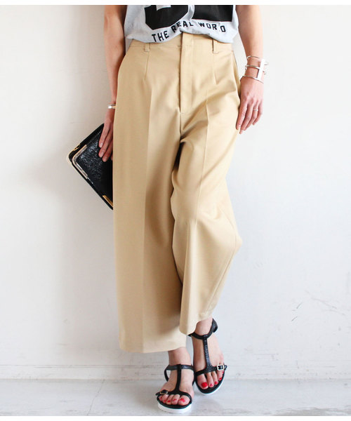 BEAUTY&YOUTH UNITED ARROWS（ビューティーアンドユースユナイテッドアローズ）の「by ※∵ダブルクロスワイドパンツ◆（その他パンツ・レディース・グレー/ネイビー/オレンジ系その他/ベージュ/オフホワイト・LARGE/SMALL/MEDIUM）」の3枚目の写真