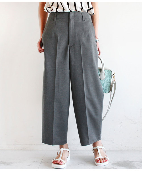 BEAUTY&YOUTH UNITED ARROWS（ビューティーアンドユースユナイテッドアローズ）の「by ※∵ダブルクロスワイドパンツ◆（その他パンツ・レディース・グレー/ネイビー/オレンジ系その他/ベージュ/オフホワイト・LARGE/SMALL/MEDIUM）」の2枚目の写真