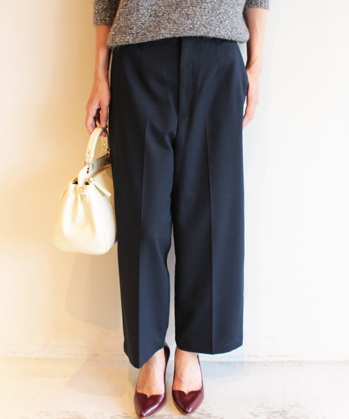 BEAUTY&YOUTH UNITED ARROWS（ビューティーアンドユースユナイテッドアローズ）の「by ※∵ダブルクロスワイドパンツ◆（その他パンツ・レディース・グレー/ネイビー/オレンジ系その他/ベージュ/オフホワイト・LARGE/SMALL/MEDIUM）」の17枚目の写真