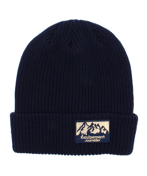 CIAOPANIC（チャオパニック）の「【Equipement Journalier】 ワッペンニットCAP（ニットキャップ/ビーニー・レディース・カーキ/ワインレッド/ブラック/グレー/ネイビー・FREE）」の4枚目の写真