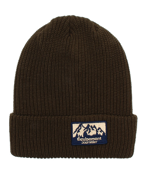 CIAOPANIC（チャオパニック）の「【Equipement Journalier】 ワッペンニットCAP（ニットキャップ/ビーニー・レディース・カーキ/ワインレッド/ブラック/グレー/ネイビー・FREE）」の3枚目の写真