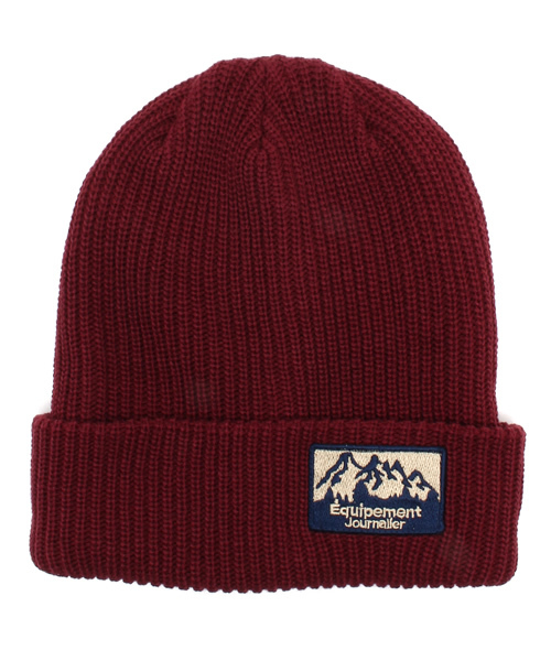 CIAOPANIC（チャオパニック）の「【Equipement Journalier】 ワッペンニットCAP（ニットキャップ/ビーニー・レディース・カーキ/ワインレッド/ブラック/グレー/ネイビー・FREE）」の5枚目の写真